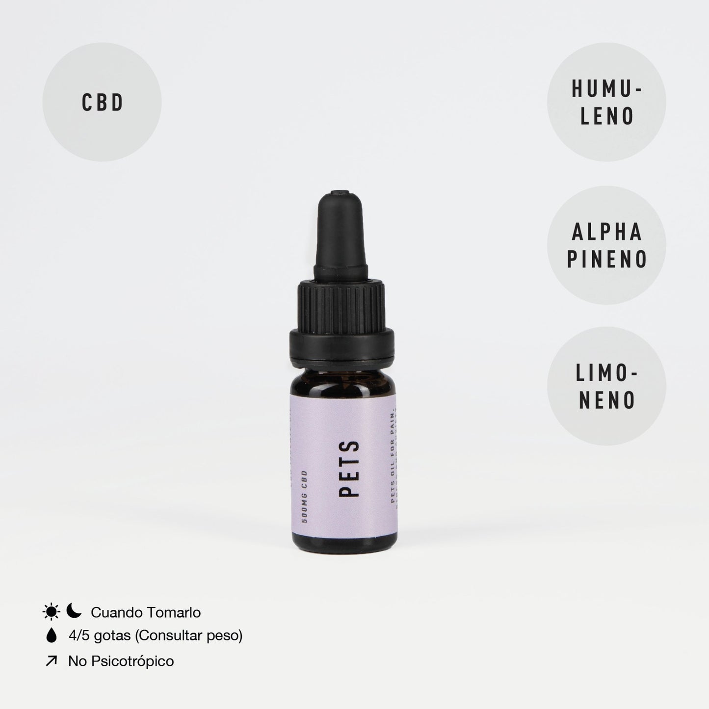 Aceite de CBD Pets – Alivia Estrés, Ansiedad y Dolores